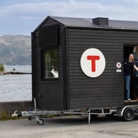 Hytta på hjul i Stavanger under landsmøtet 13. juni 2025.