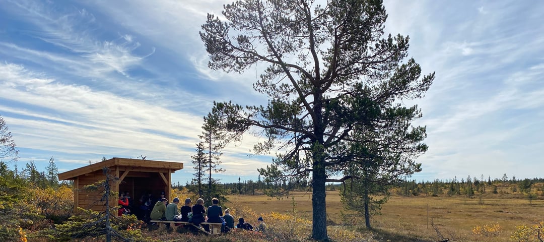 Gapahuken ved Knettkjølen i Løtenfjellet.