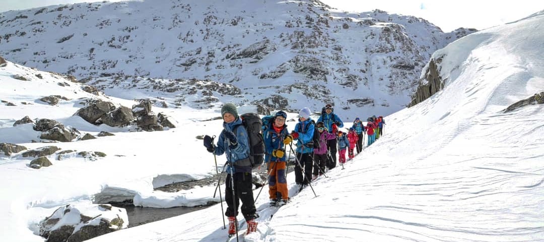 Borna sitt turlag på vintertur til Gullhorgabu