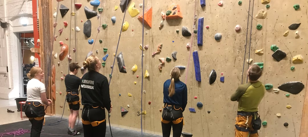 Sikring i klatreveggen.