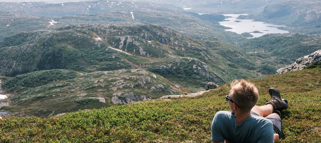 Sommerhelg på nydelige Taumevatn turisthytte i Sirdal.