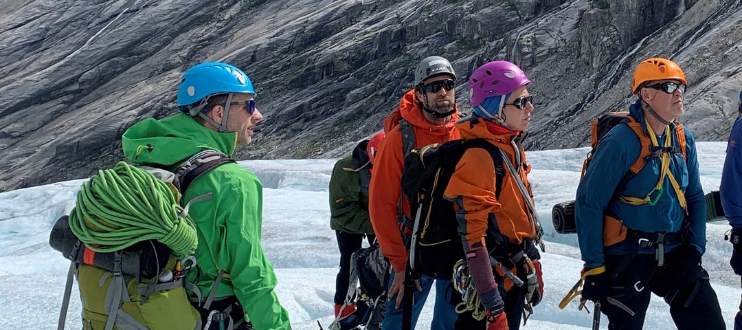 Turledere fra HHT fjellsport på kurs.
