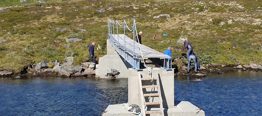 Arbeid på brua i Stordalen, september 2020.