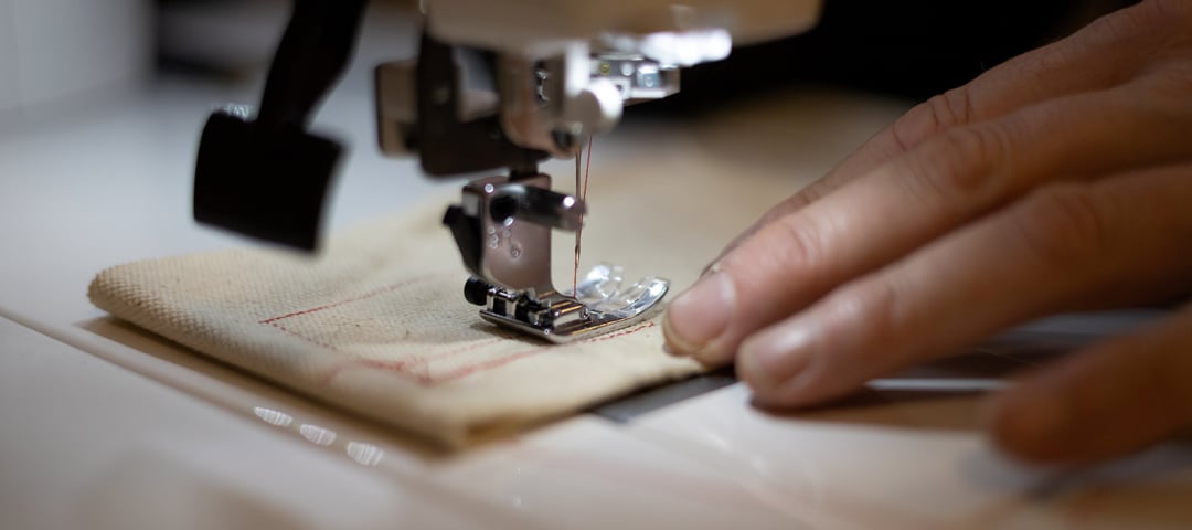 Nærbilde av sysmaskin