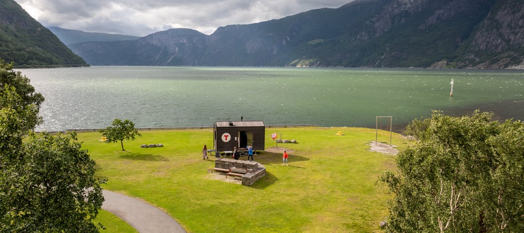 Hytta på hjul i Eidfjord, 3. juni 2025.