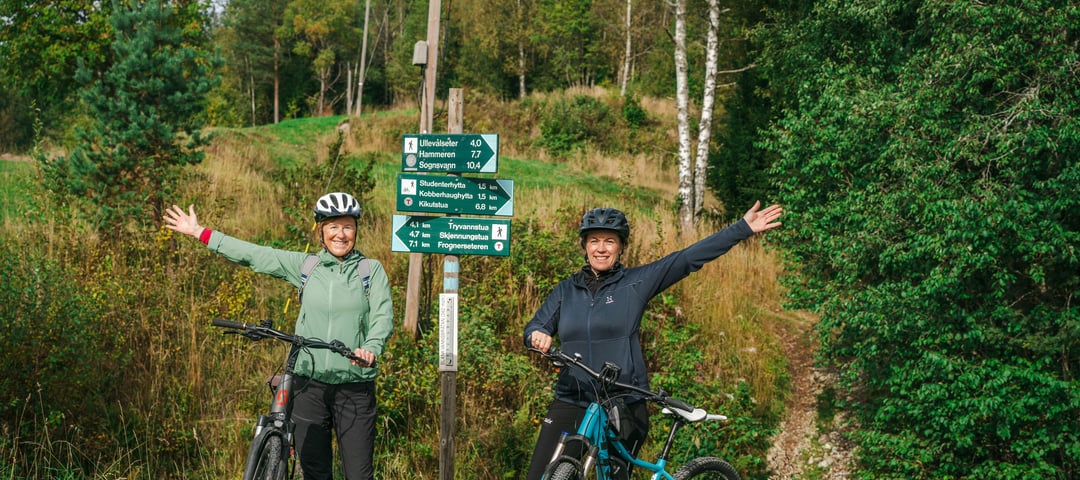 På sykkeltur fra Sognsvann til Kobberhaughytta i forbindelse med åpning av den nye turstien fra Blankvann.