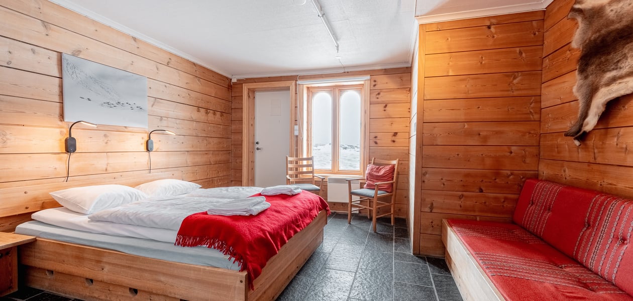 Interiørbilder fra Haukeliseter vinteren 2022