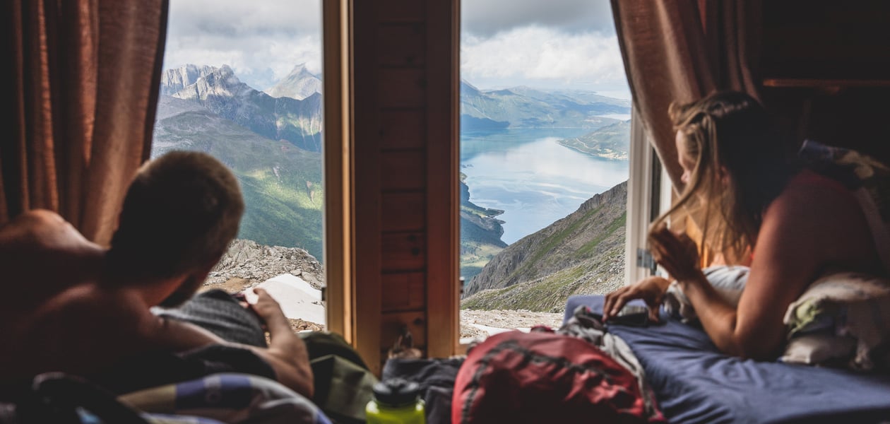 Utsikt fra hemsen på Tåkeheimen.