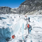 Bilder tatt i forbindelse med DNT Fjellsport sitt intensivkurs på bre i Jotunheimen sommeren 2018.