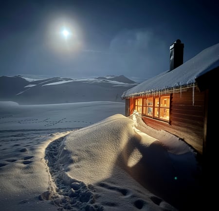 bilder fra vintertur Haukeliseter fjellstue til Ådneram
