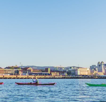 Morgenpadling i indre Oslofjord.