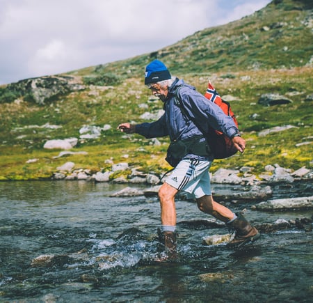 Andre uken av minutt for minutt gikk fem dager gjennom Jotunheimen. Bildet er fra andre etappe fra Sognefjellshytta til Fannaråkhytta.