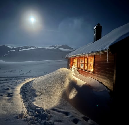 bilder fra vintertur Haukeliseter fjellstue til Ådneram