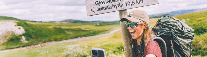 Første etappe av Trekanten i Trollheimen mellom Gjevilvasshytta og Trollheimen. 