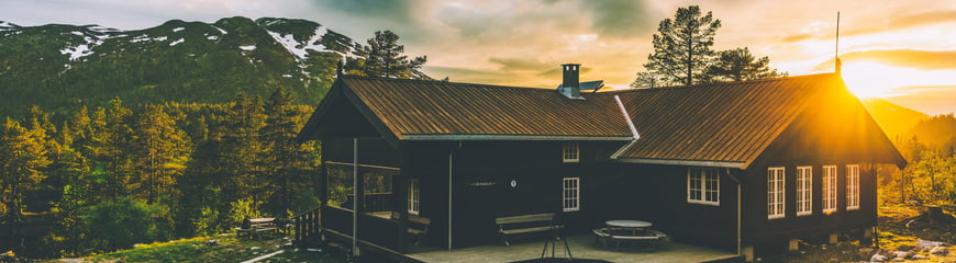 Himingsjå Turisthytte på Lifjell i Telemark.