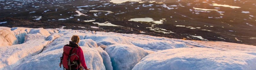 Kveldstur p Bøverbrean i Jotunheimen. Finalister i DNTs sommerkonkurranse 2017.