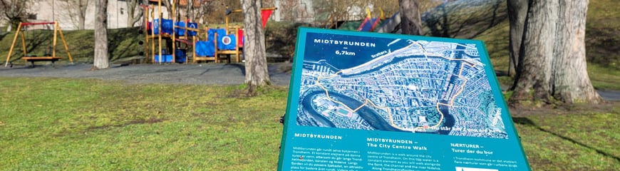 Trondhjems Turistforening og Trondheim kommune har merket en turrunde i Trondheim sentrum. Den har fått navnet Midtbyrunden.