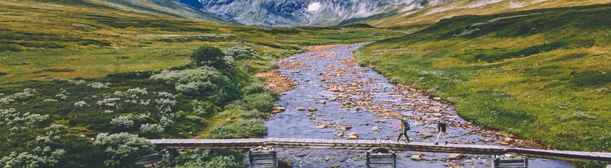 Første etappe av Trekanten i Trollheimen mellom Gjevilvasshytta og Trollheimen. 