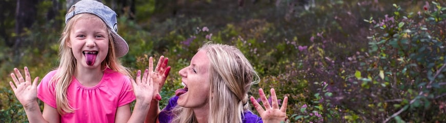 Helt på bærtur i Romerikssåsen.  Finalister i fotokonkurransen. Sommer 2016. Familietur. 