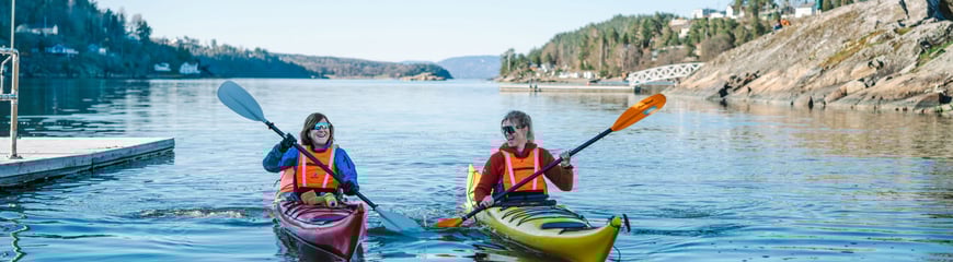 kajakkpadling på Breivoll Gård