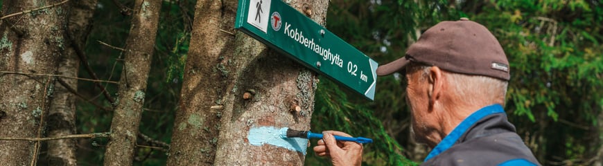 På sykkeltur fra Sognsvann til Kobberhaughytta i forbindelse med åpning av den nye turstien fra Blankvann.