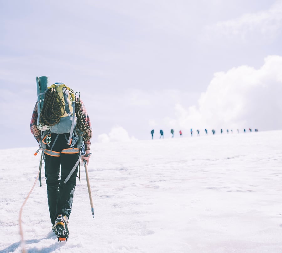 Turist på isbre