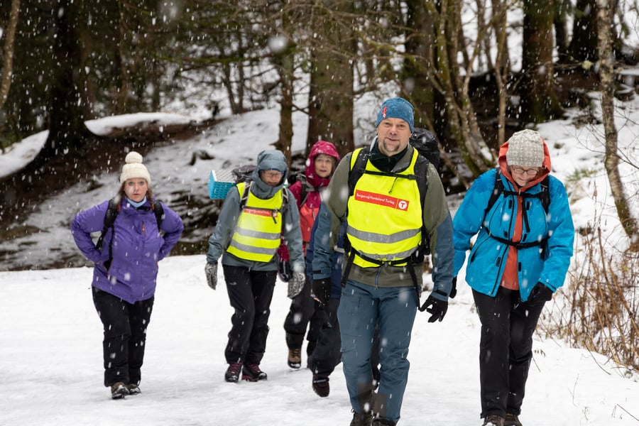 Byfjellstrimmen på tur på Landåsfjellet, 26. november 2023.