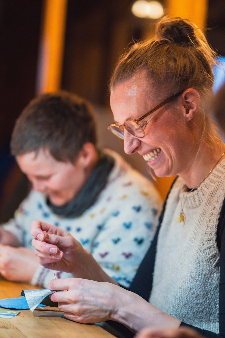 Bilder fra kurs på Returen Syverksted i 2025