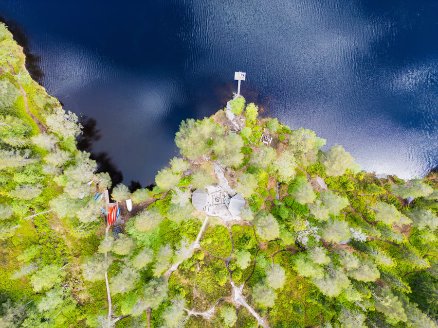 Dronebilder av Kobberhaughytta, sommer 2025