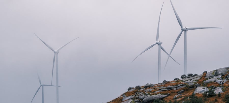 Bilder fra vindkraftverket Bjerkreim søndre klynge.