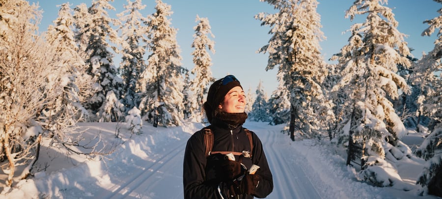 Skitur fra Mylla til Sandbekkhytta, januar 2025.
