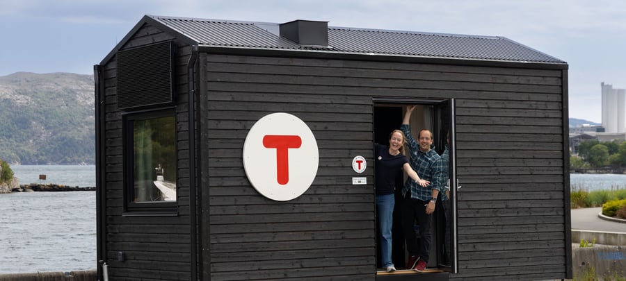 Hytta på hjul i Stavanger under landsmøtet 13. juni 2025.