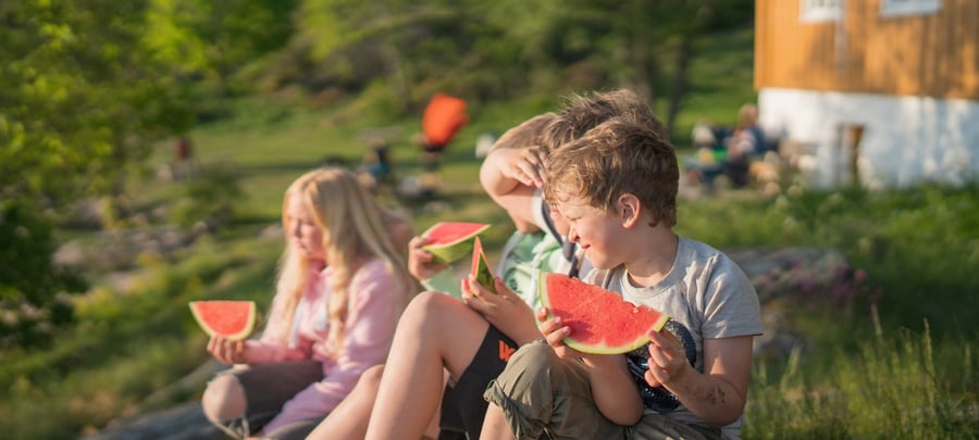 Sommerferieidyll på Bekkensten