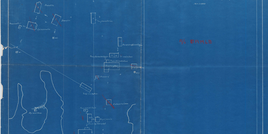 Omriss av en blått bokomslag