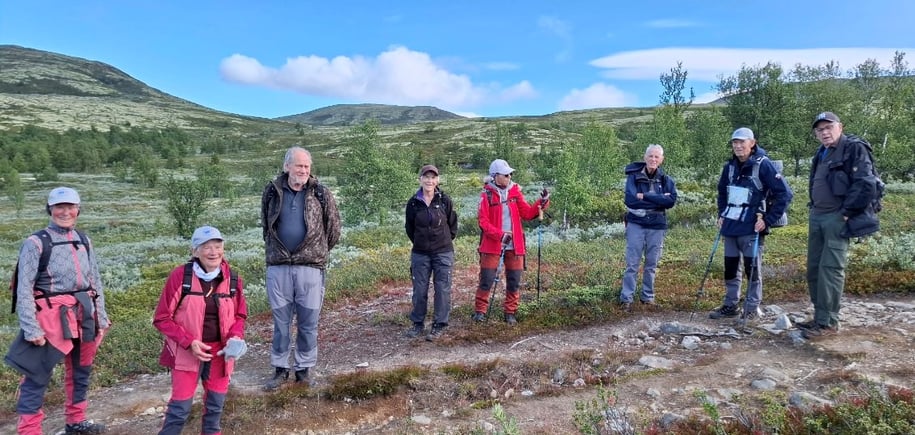 Onsdagsgruppa på fjelltur