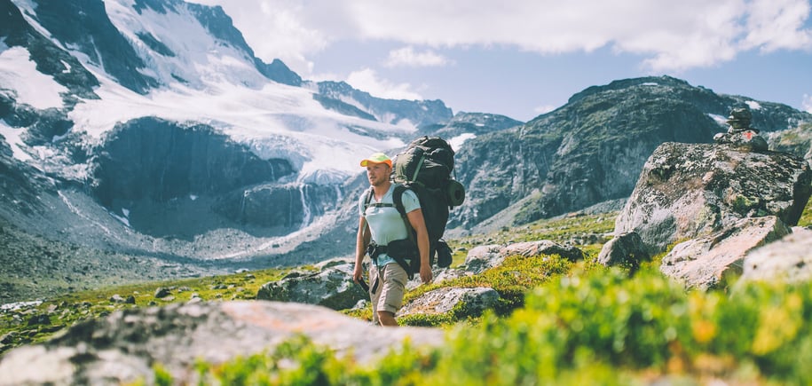 Andre uken av minutt for minutt gikk fem dager gjennom Jotunheimen. Bildet er fra turen fra Fannaråkhytta og ned til frodige Skogadalsbøen.