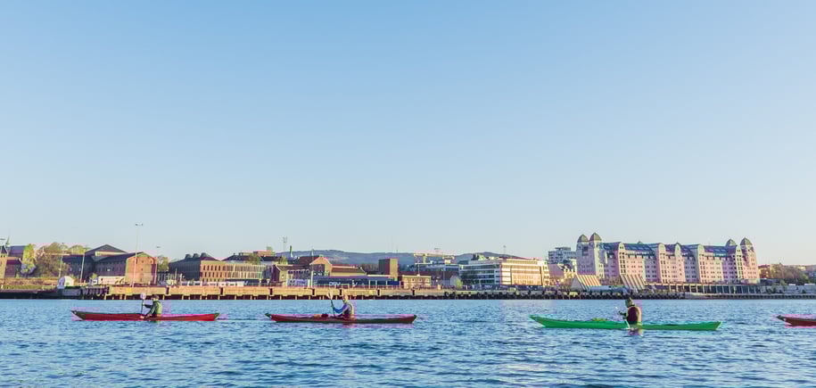 Morgenpadling i indre Oslofjord.