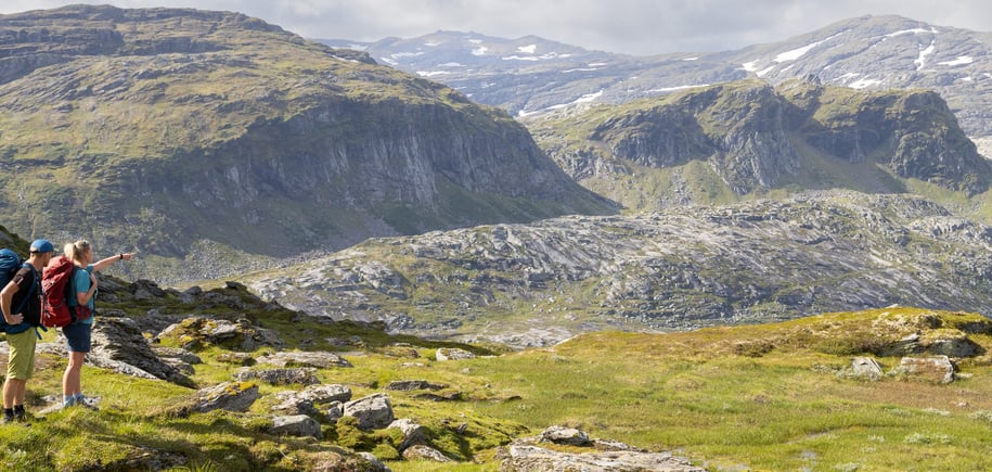 Ruten Stavali–Dronningstien–Kinsarvik, august 2023.