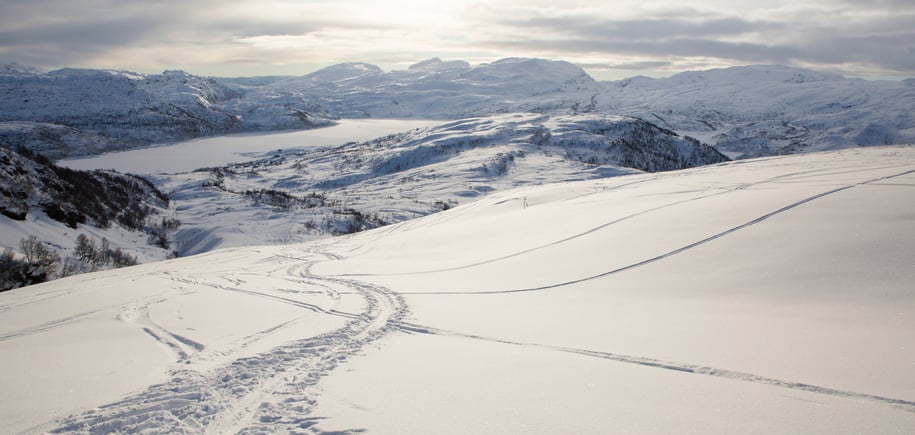 Skitur til Mykkeltveitveten (1131 moh.), 2. februar 2021.
