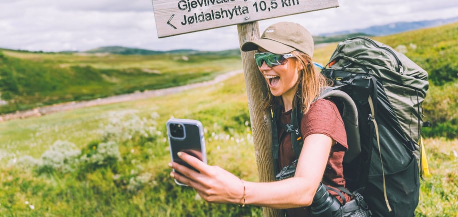 Første etappe av Trekanten i Trollheimen mellom Gjevilvasshytta og Trollheimen. 