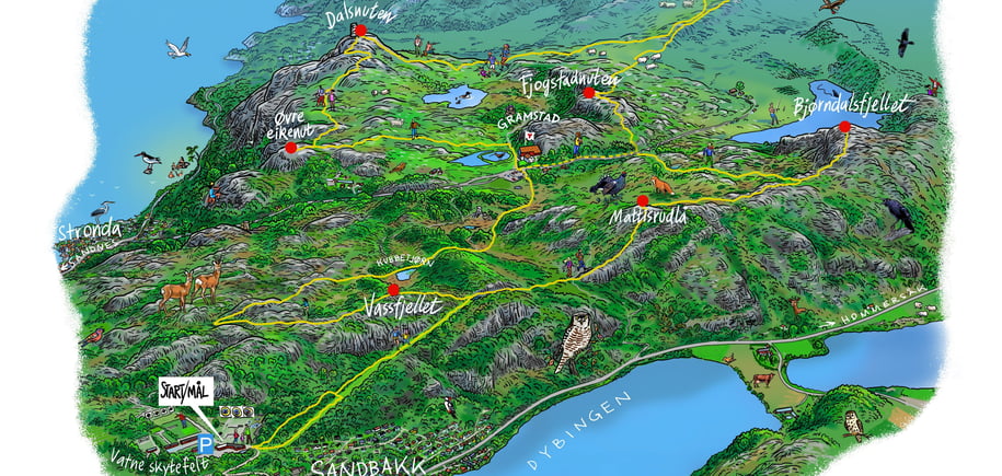 Løypekart 7-nutsturen 2025