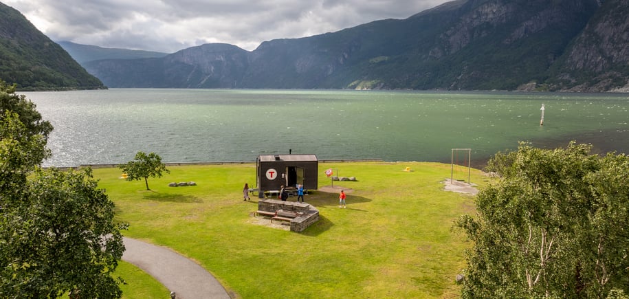 Hytta på hjul i Eidfjord, 3. juni 2025.