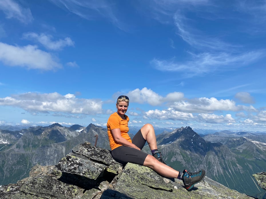 Inger Lise Blyverket på fjelltur