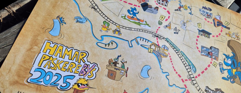 Kart over PåskereBYs i Hamar.
