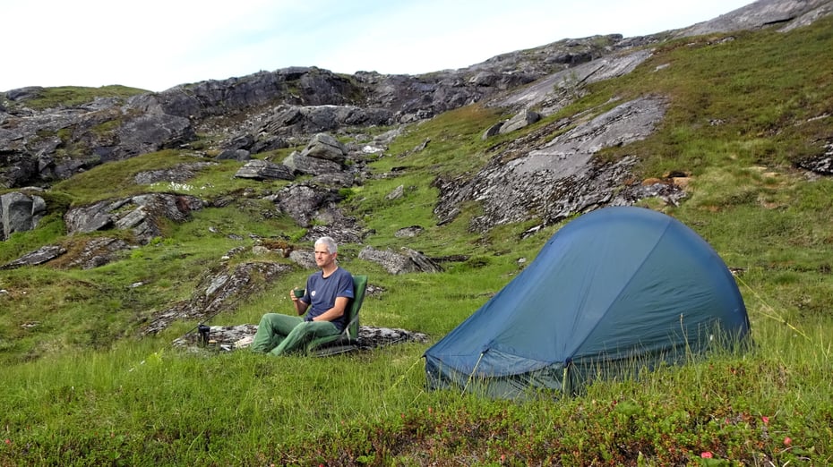 Jørn ute på telttur