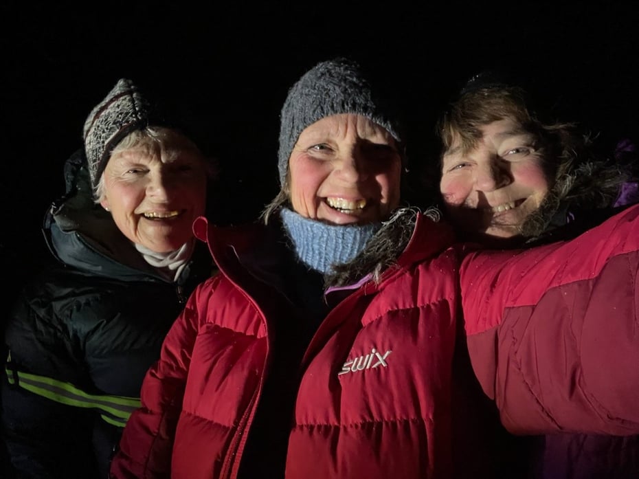 3 damer trosset vinterkulda onsdag kveld