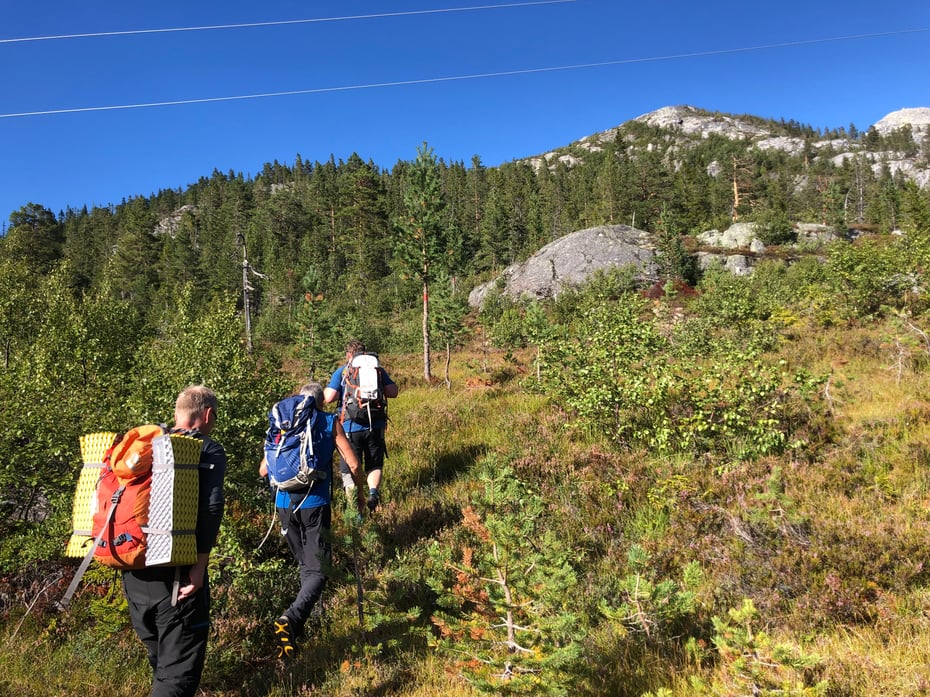 Mennesker på tur i fjellet