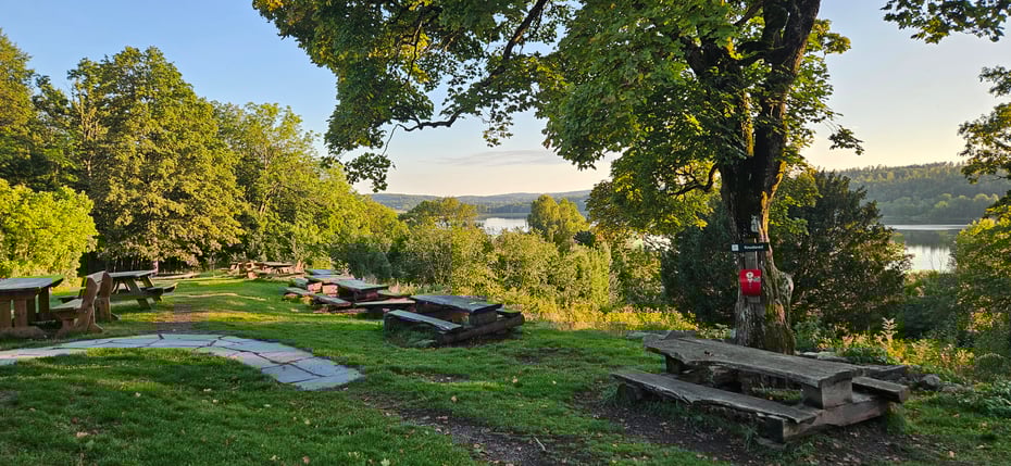 Utsikt fra Knudsrød mot slutten av dagen