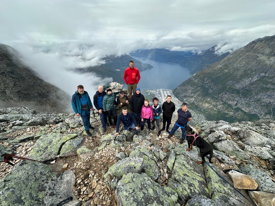 Turfølget på toppen av Litjkalken