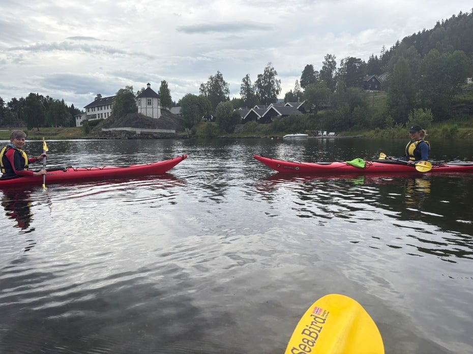 Fint å legge ut fra den godt beskyttede vika